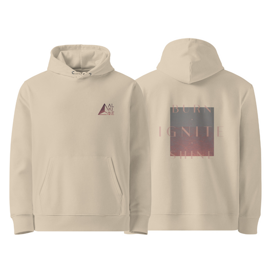 FIRE Organic Cotton Hoodie / Beige